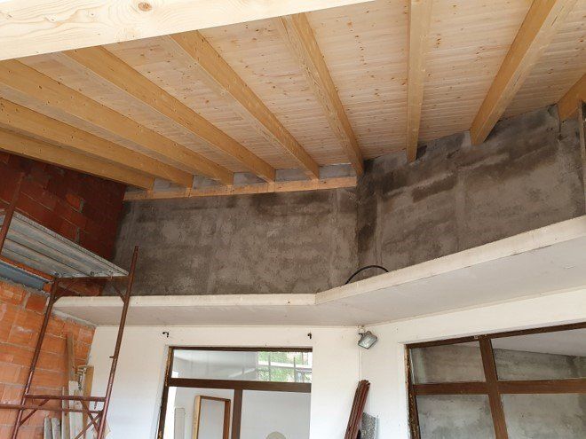 struttura in legno per terrazzi dopo la ristrutturazione a Pavia