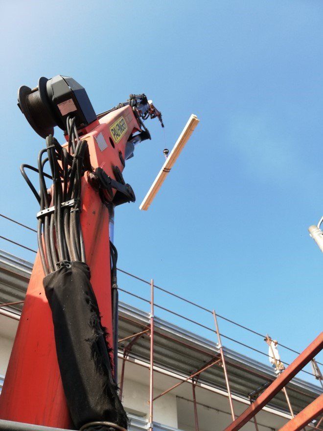 gru per rifacimento del tetto