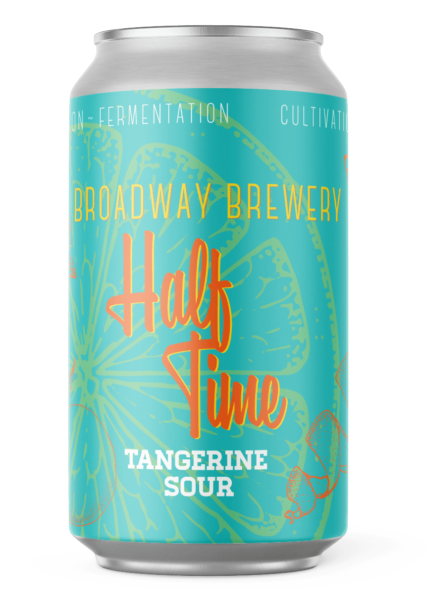 A can of tangerine sour beer from broadway brewery