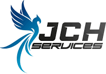 Blue phoenix logo beside the letters JCH and the word SERVICES.
