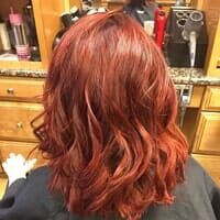 Red Colored Hair — Hair Salon in Shelby Township, MI