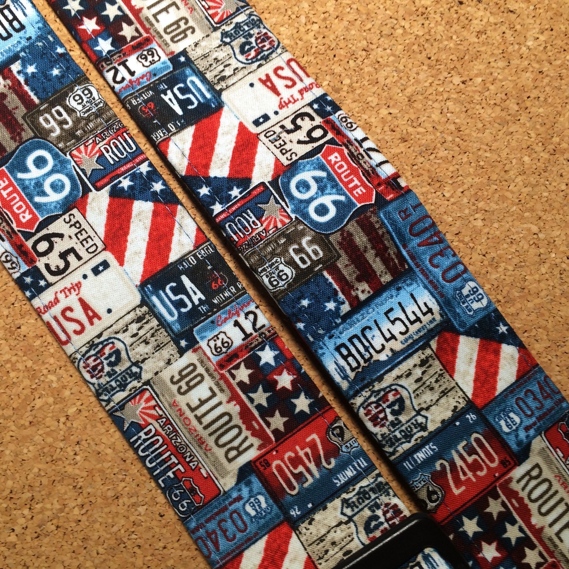 Route 66 road rebel guitar strap