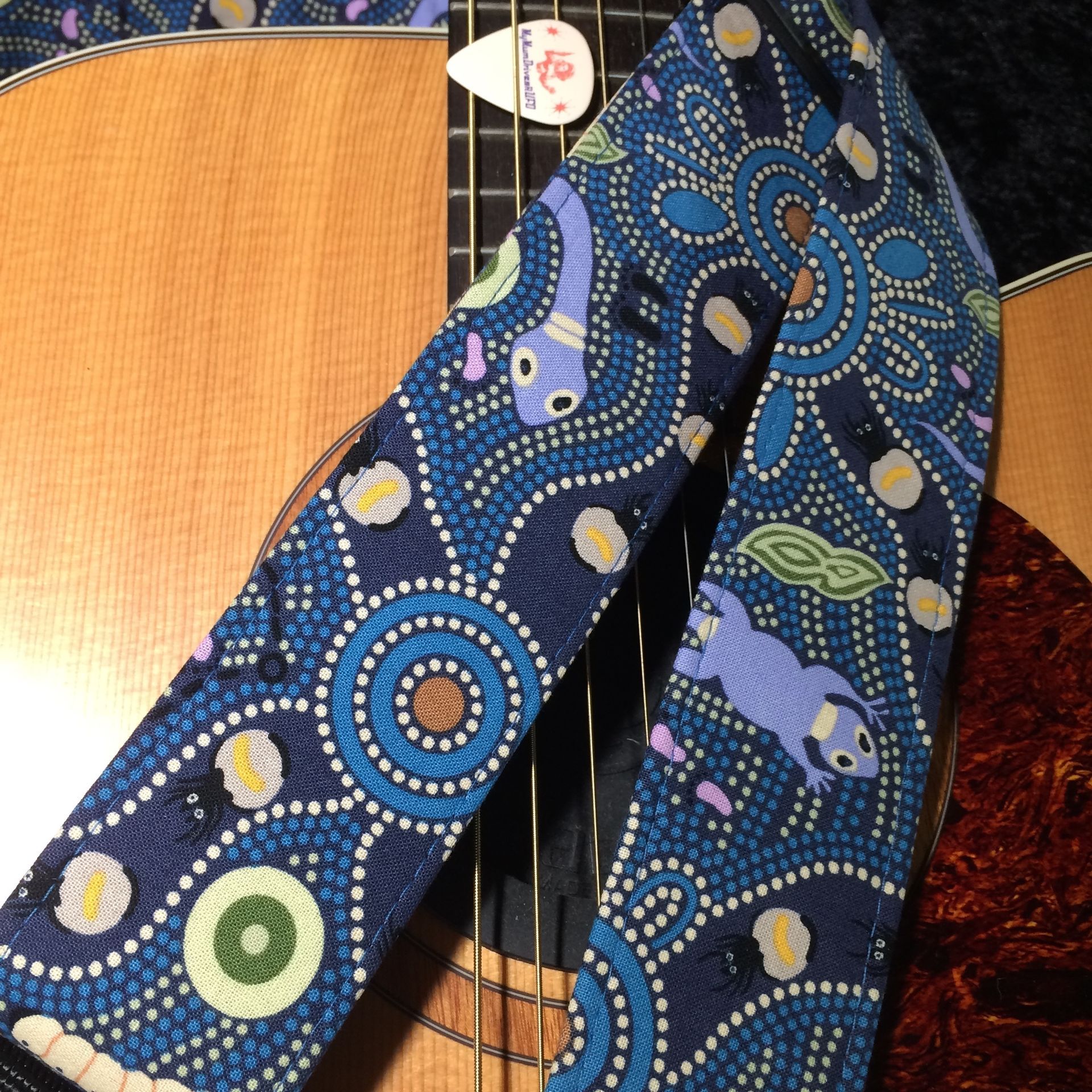 Night sky dreaming guitar strap