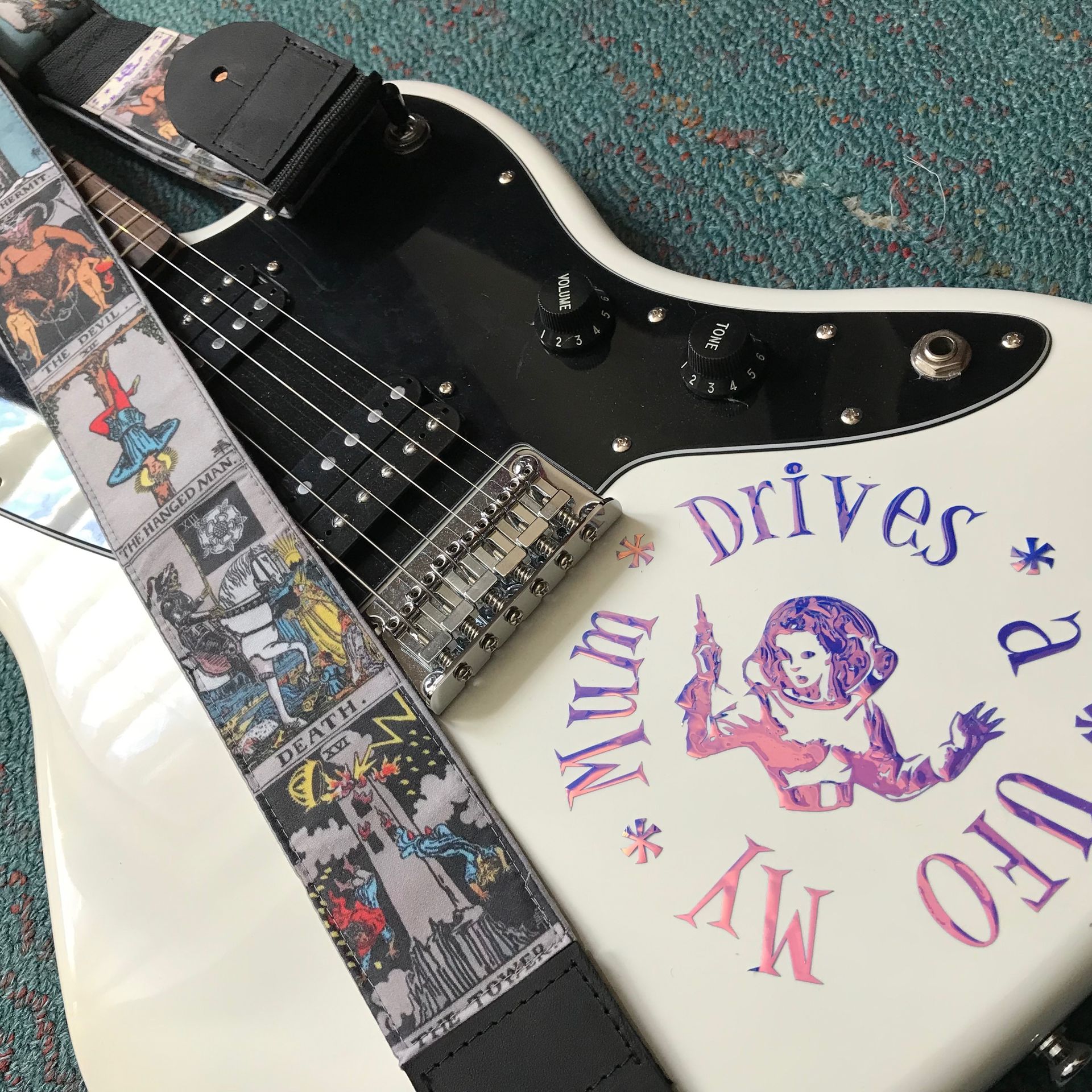 Dark Arcana tarot guitar strap