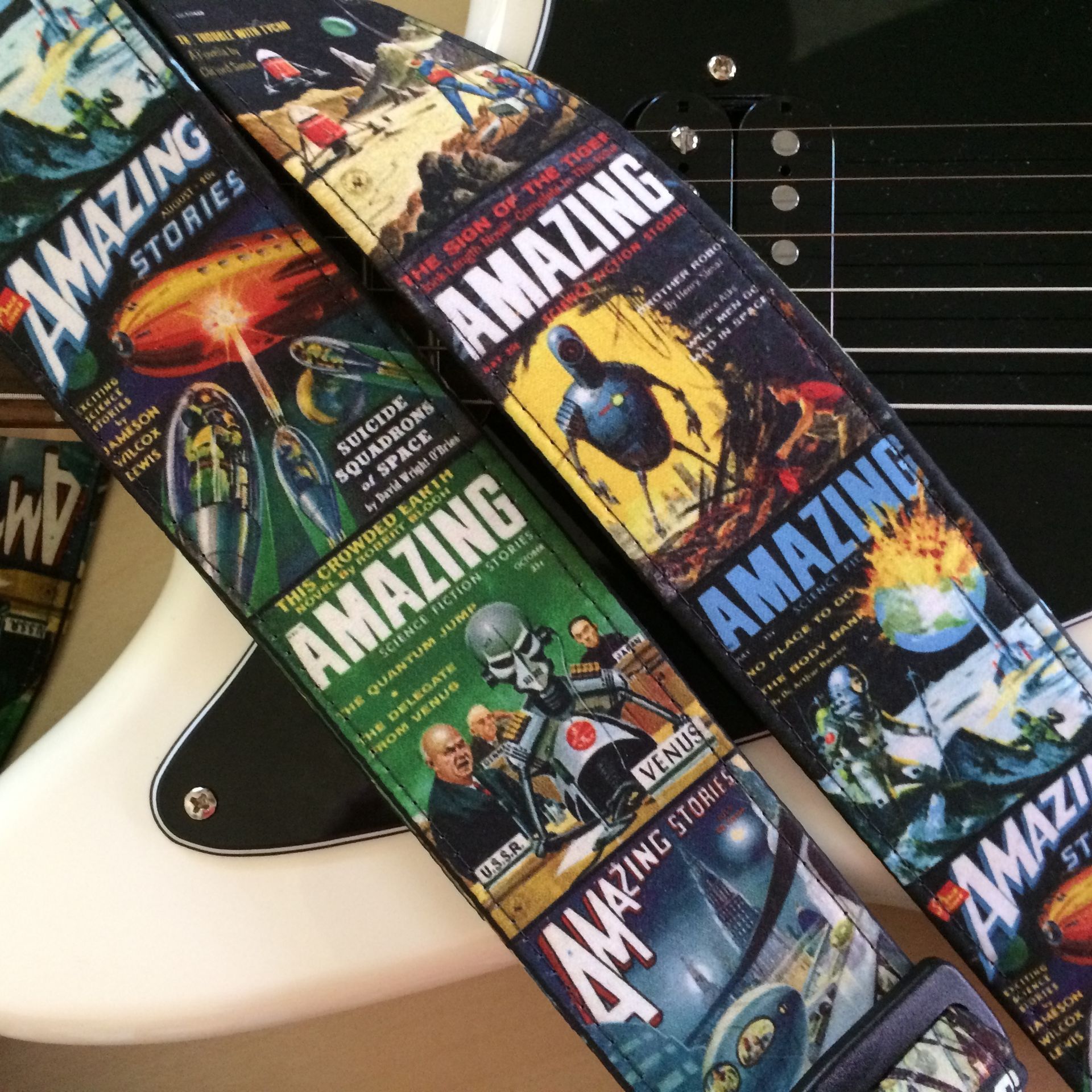 Amazing sci-fi guitar strap