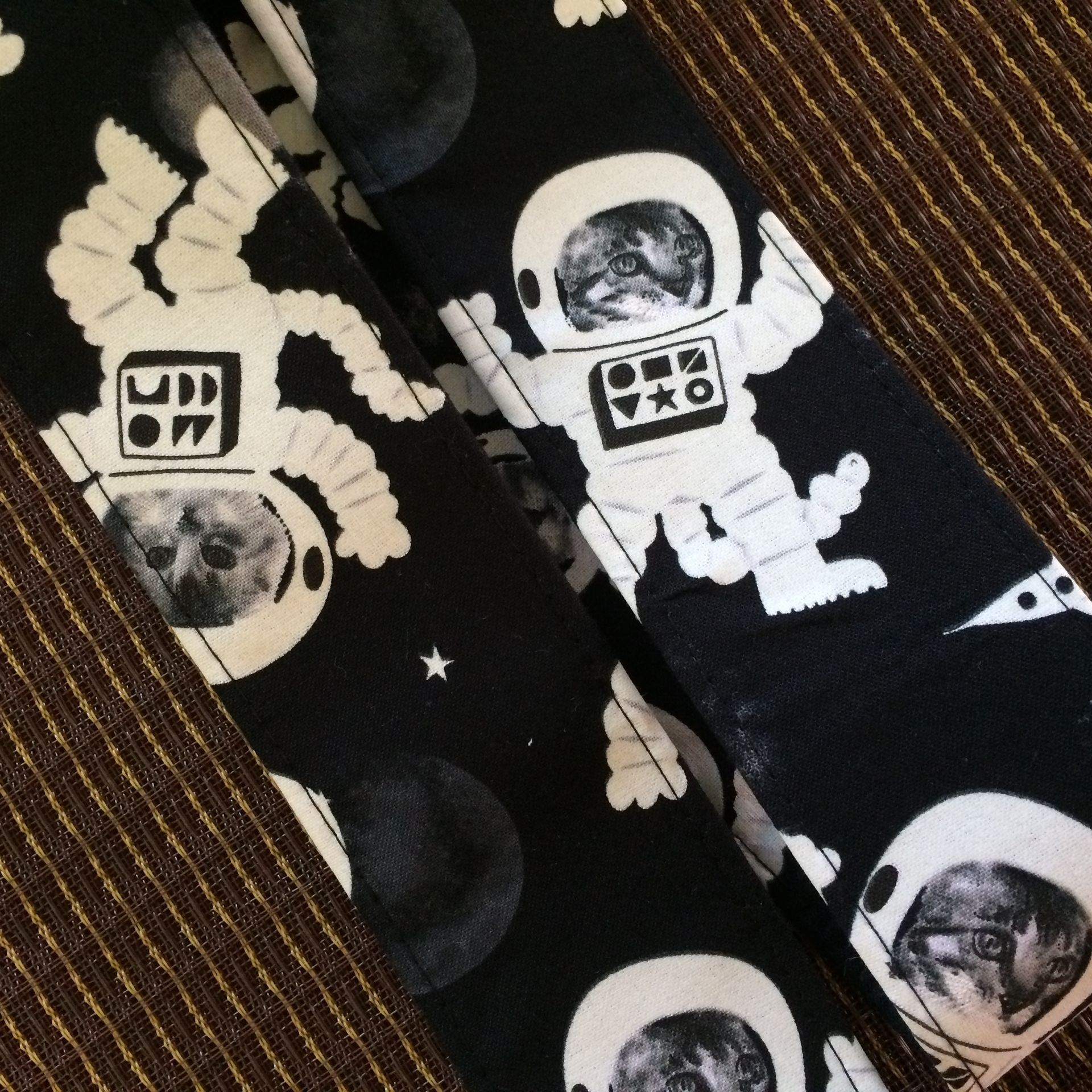 Space cat expedition guitar strap