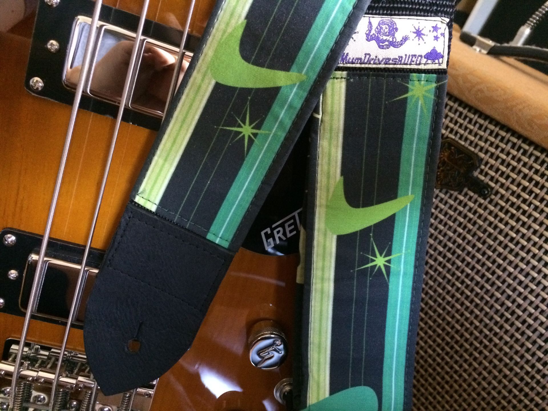 Atomic starlight burst guitar strap