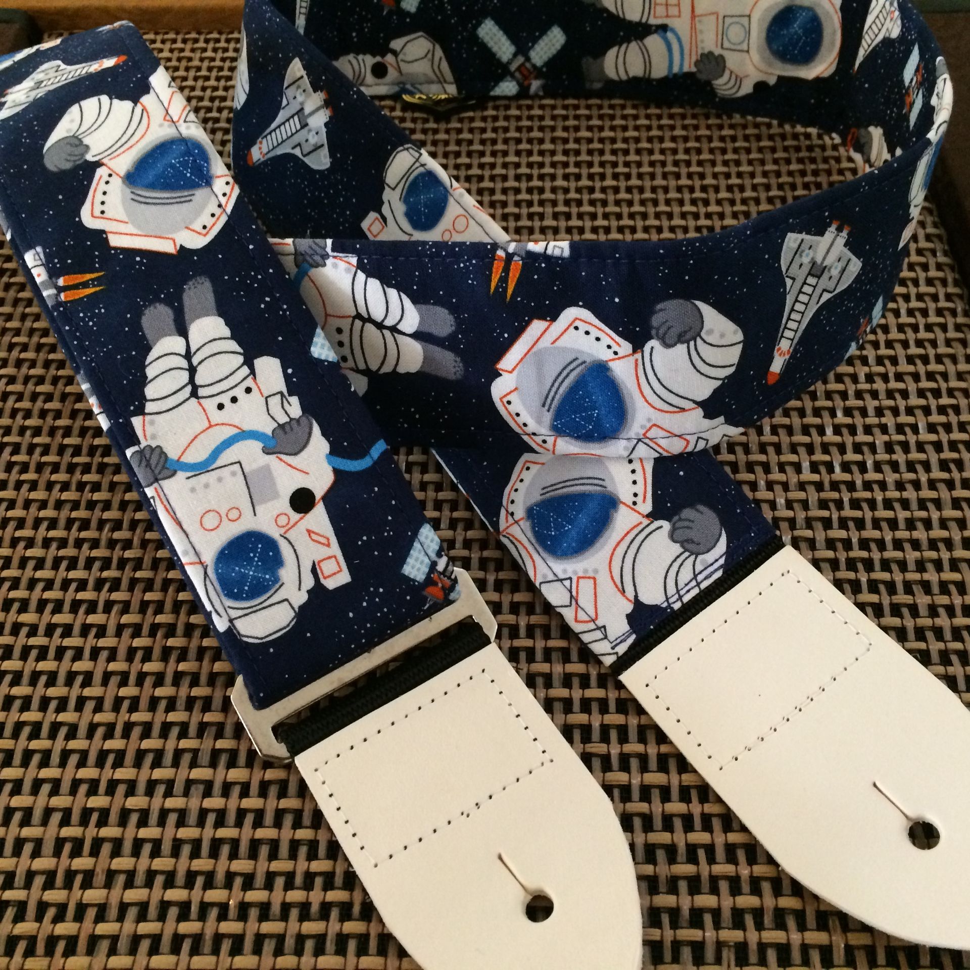 Cosmic explorer astronaute guitar strap