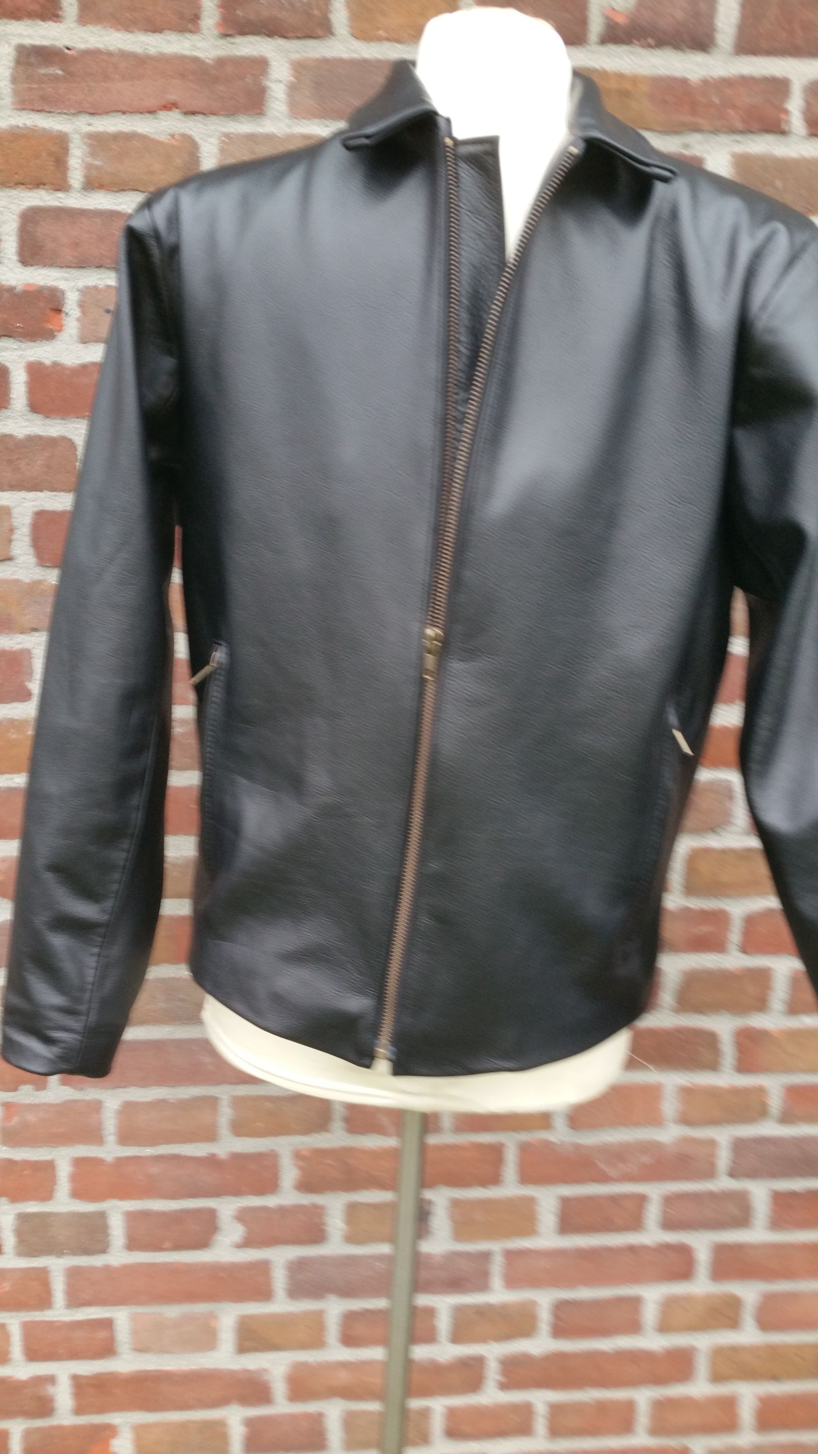 Zwarte leren heren jack