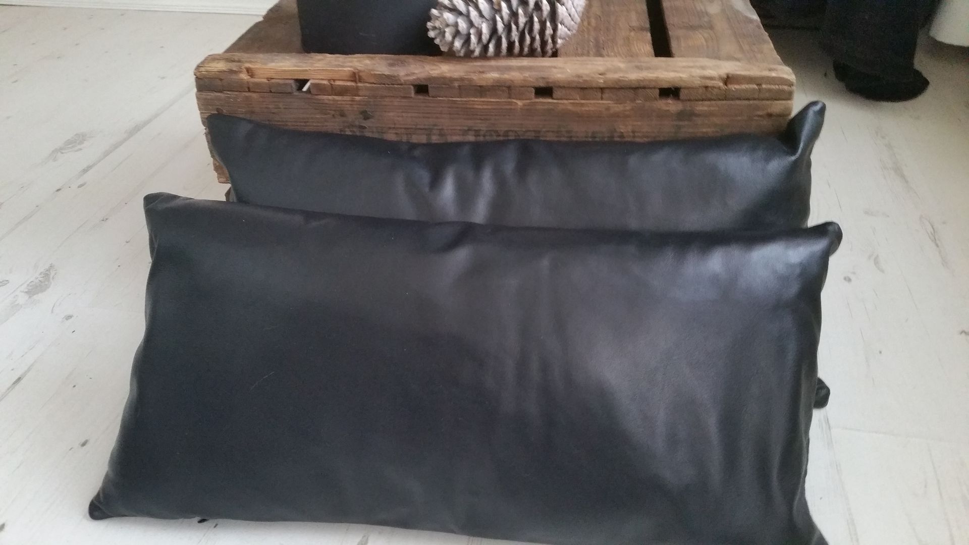 Rechthoekig leren kussens