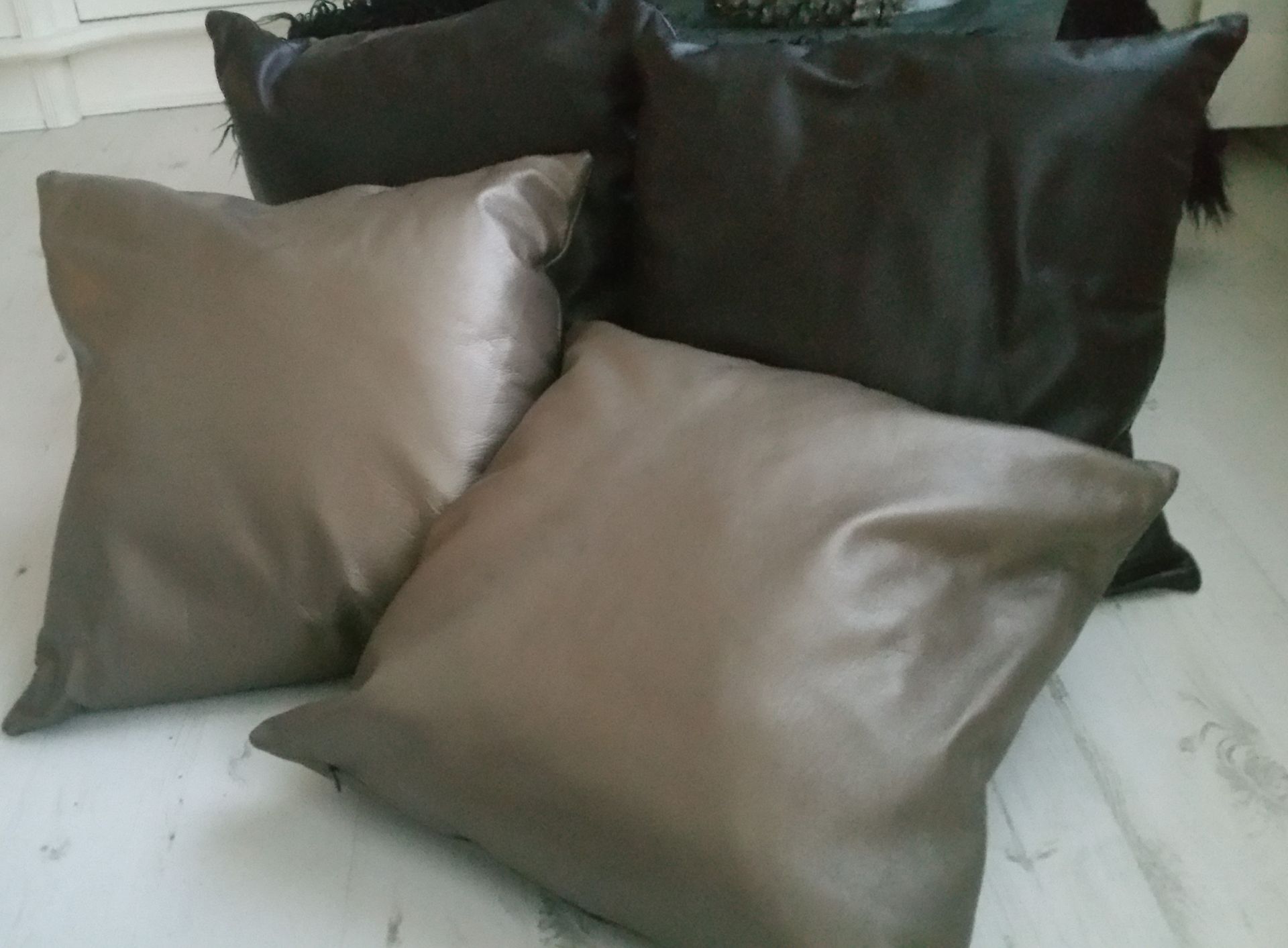 Zachte leren sierkussens