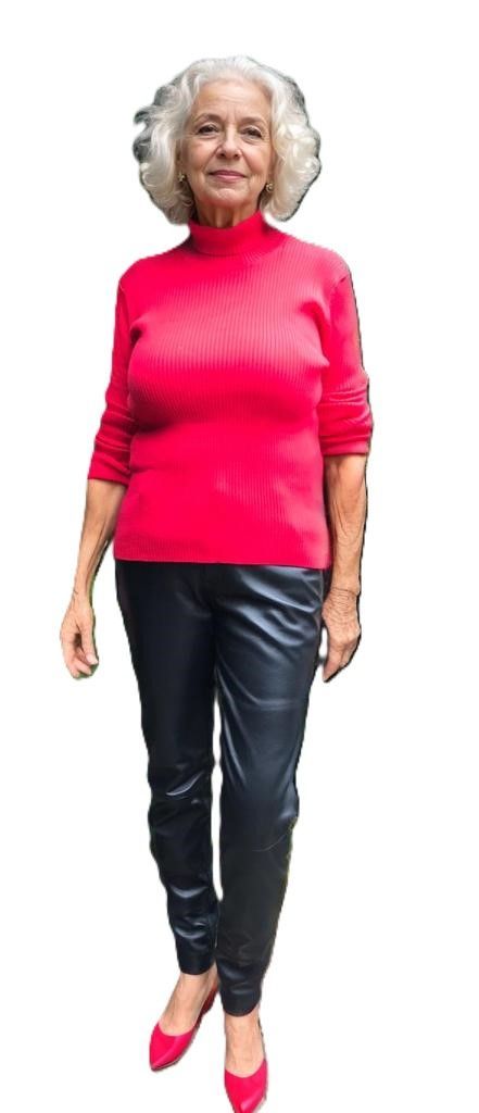 Zwarte leren broek