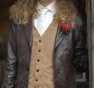 Suede gilet beige