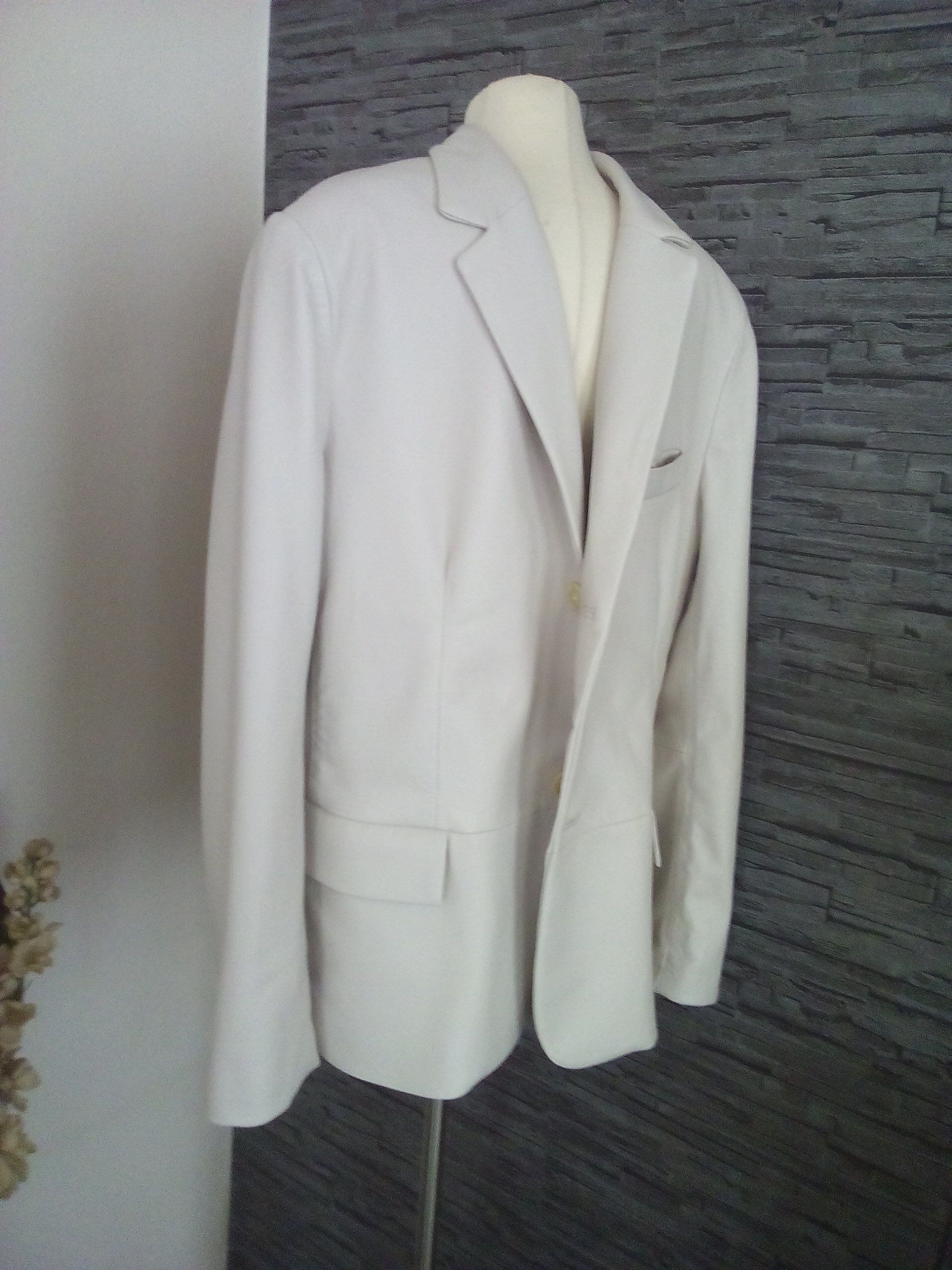 Leren heren blazer roomkleurig