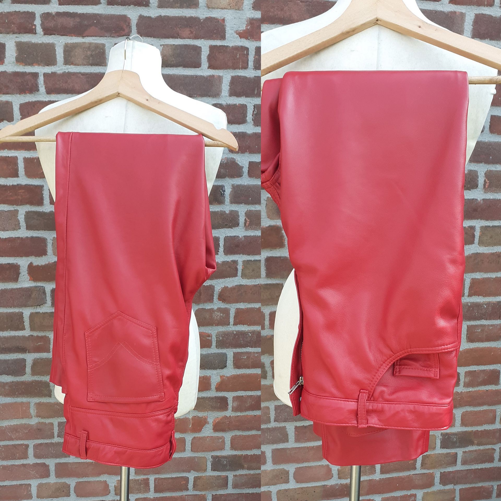 Rode leren broek