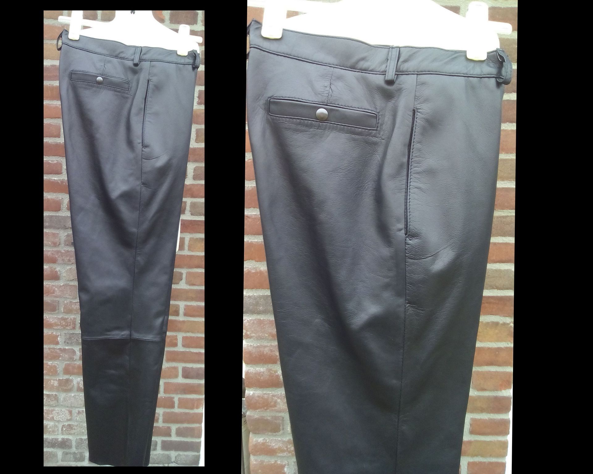 Zwarte leren pantalon chique