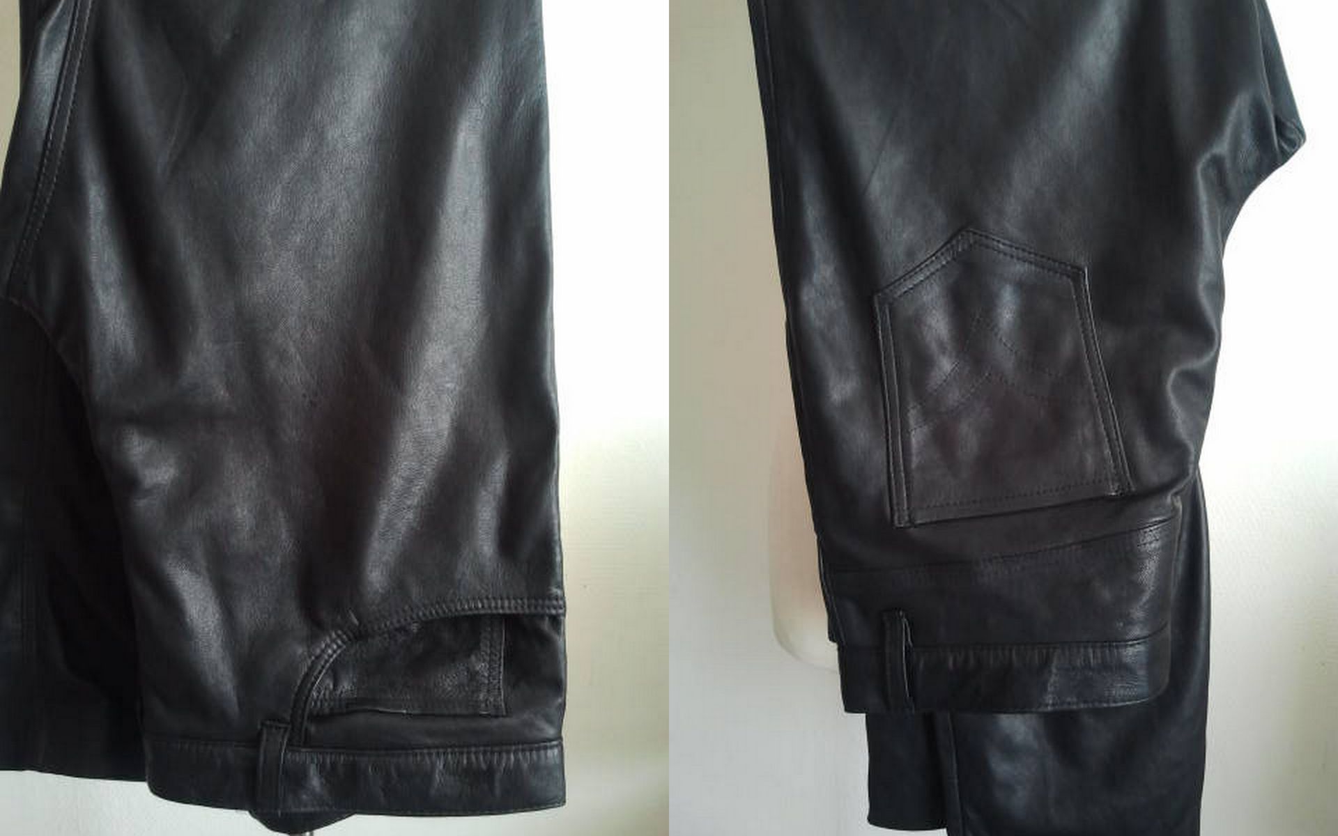 Zwarte leren broek heren