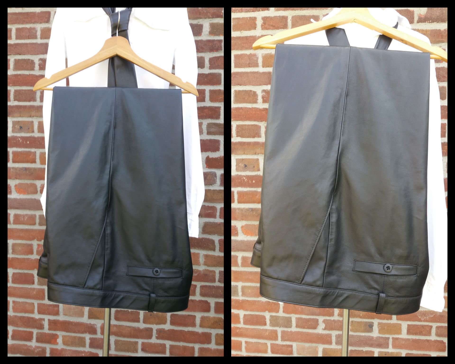 Zwarte leren pantalon chique