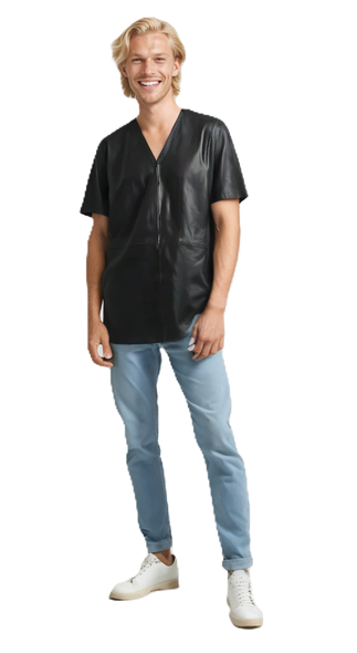 Leren heren T-shirt