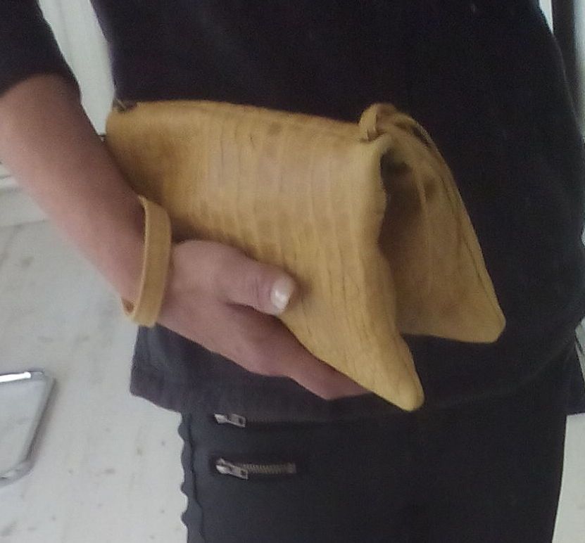 Slangen print clutch tasje