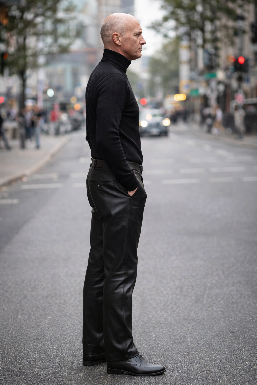 Leren heren  pantalon