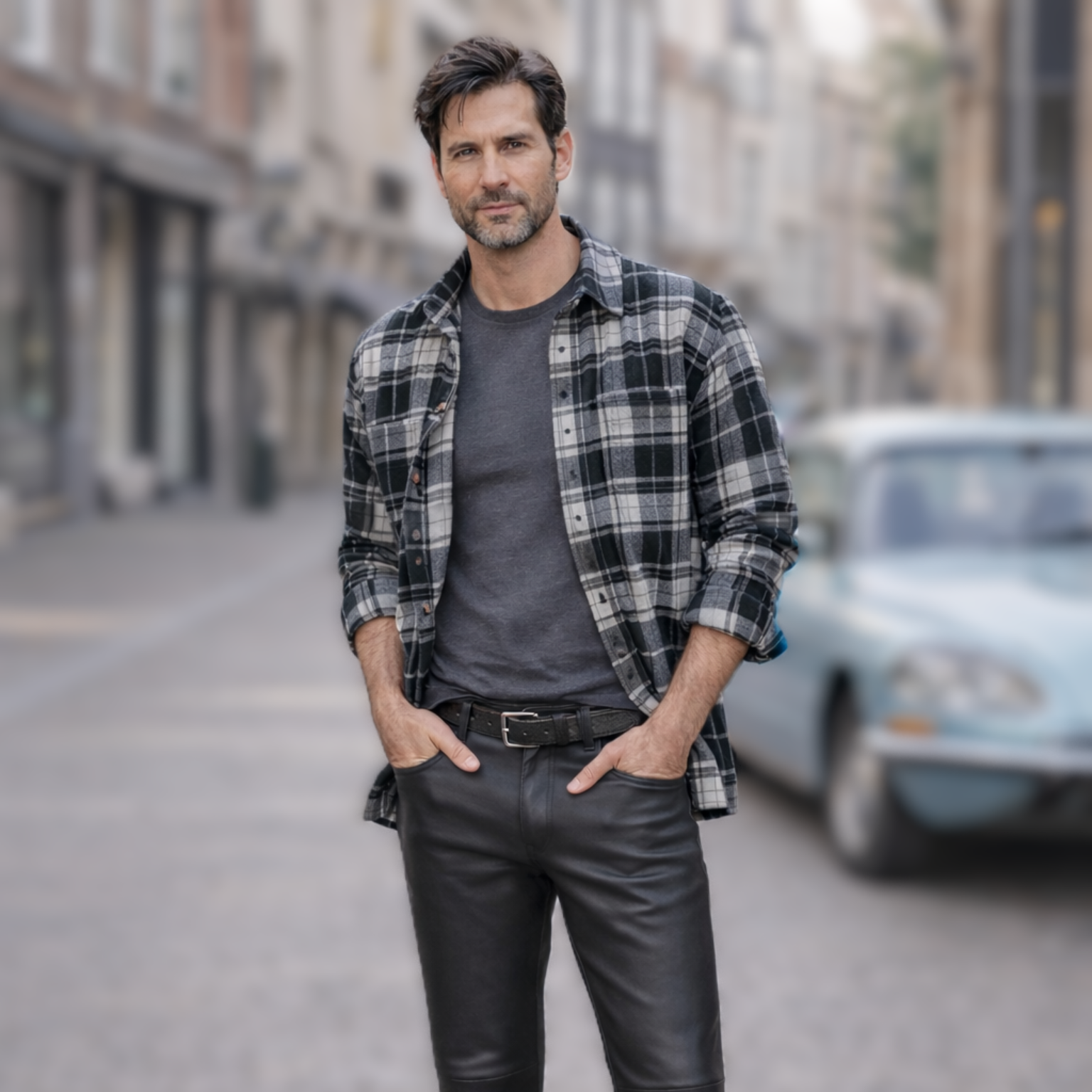 Leren heren broek