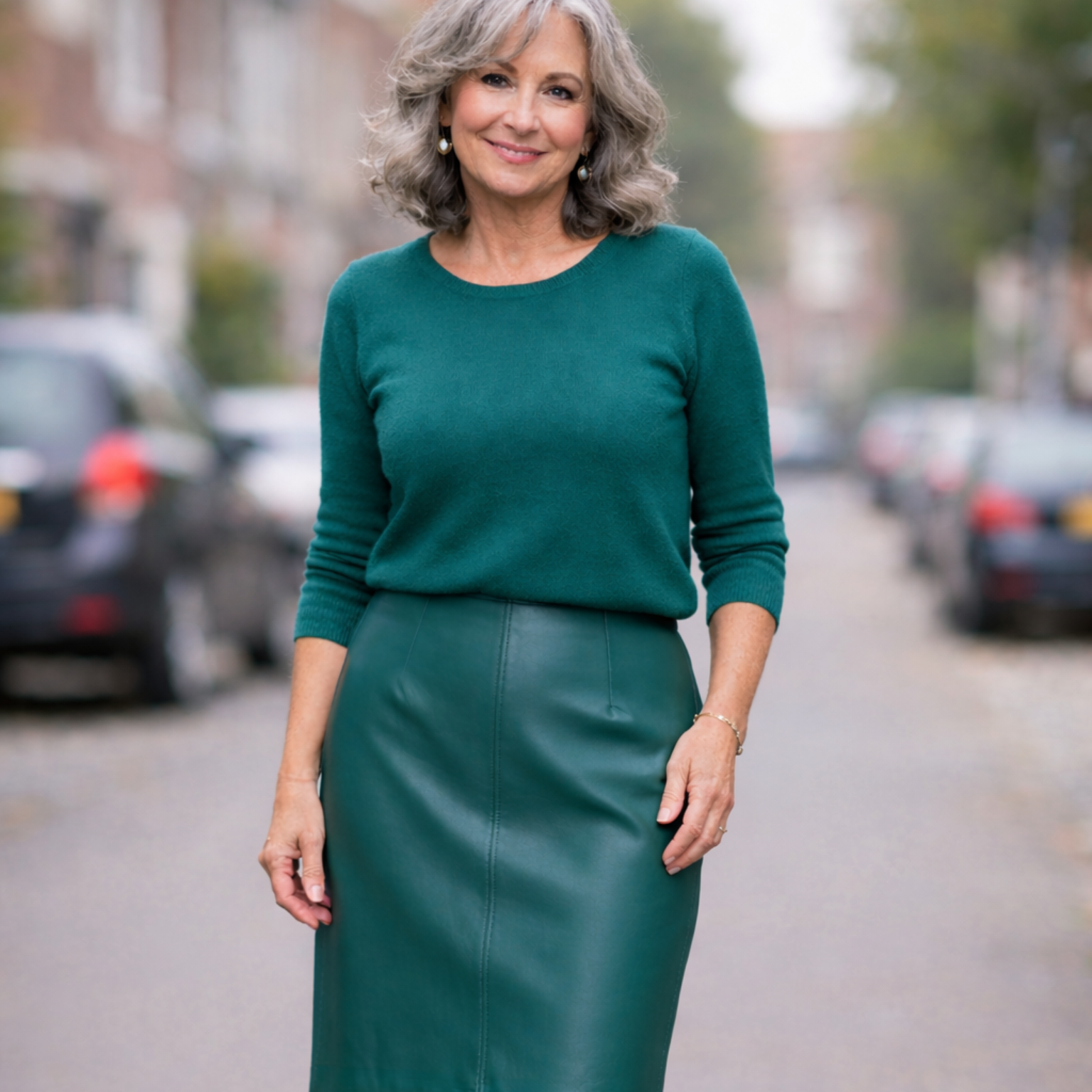 Patrol groene leren rok Leren groene rok