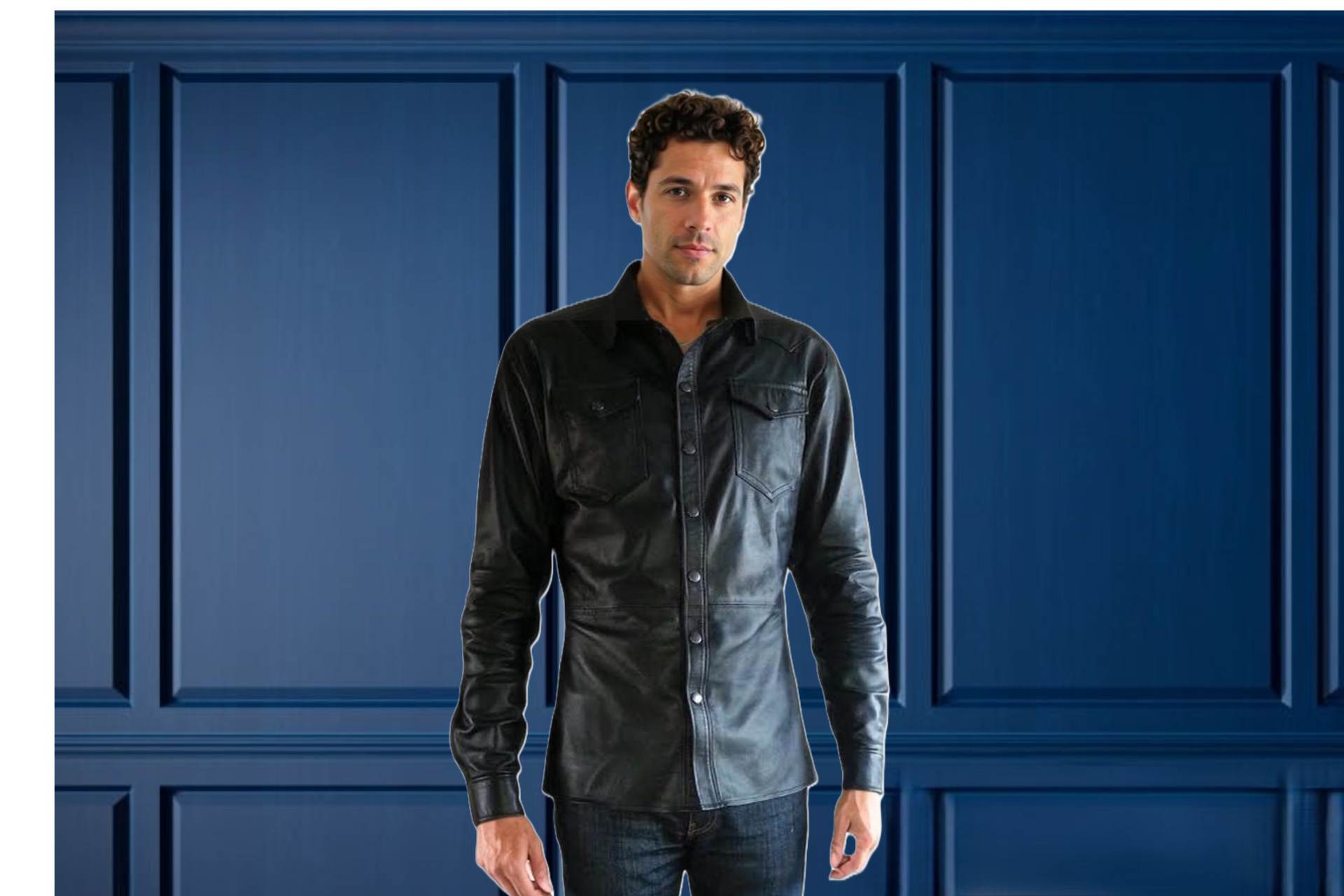 Leren blouse