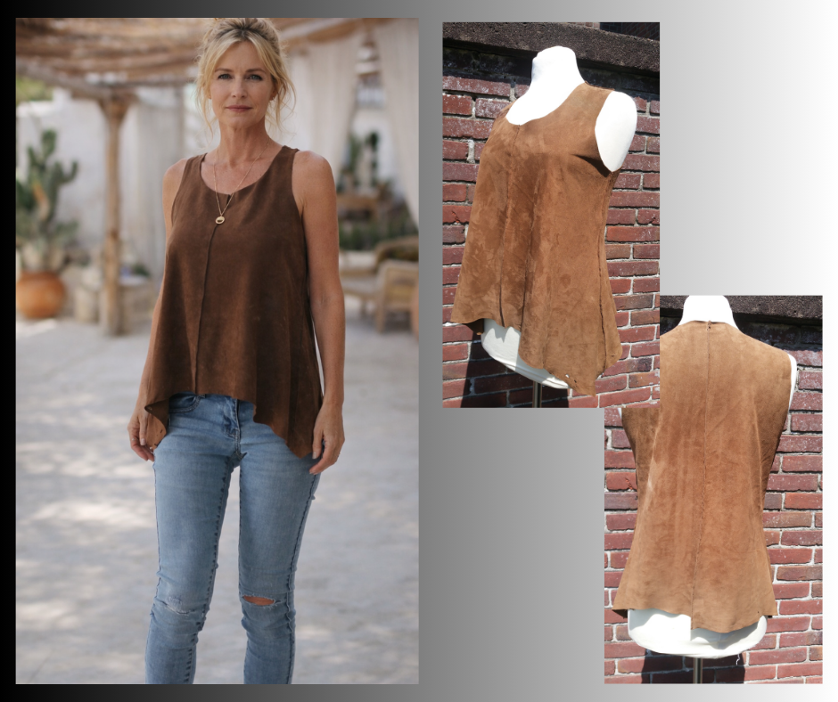 Suede top /hemd