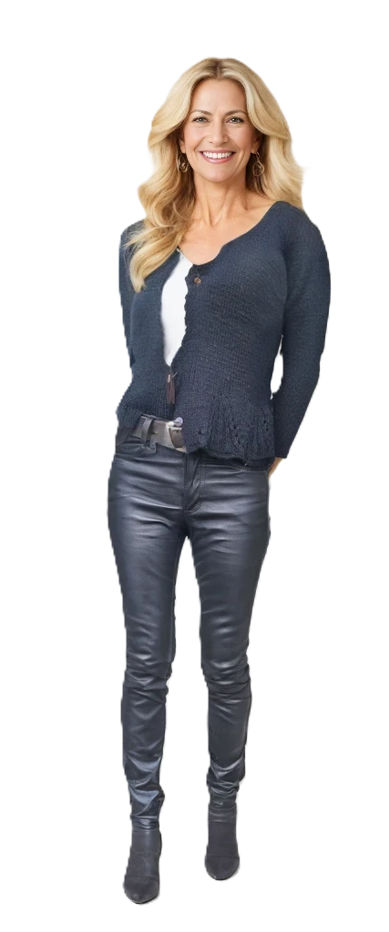 Leren stretch broek
