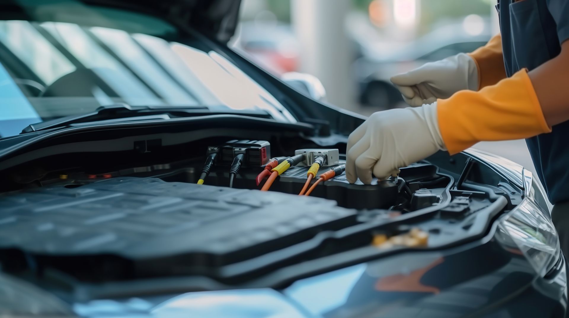 mechanic performing an electrical system check | S&S Bavarian Auto