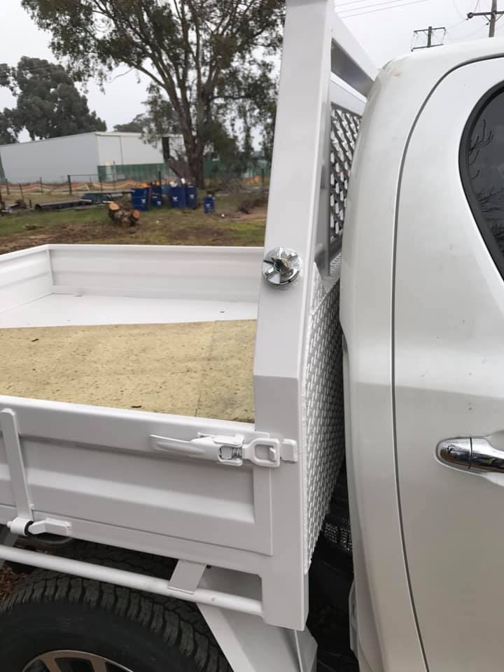 Ute with White Custom Tray — Ute Trays in Wagga Wagga, NSW