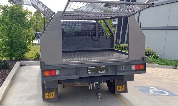 Ute with Custom Compartment — Ute Trays in Wagga Wagga, NSW