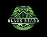 Green logo for Black Beard Restoration featuring a house silhouette with crossed hammers against a circular shield.