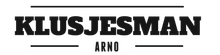 A black and white logo for klusjesman arno