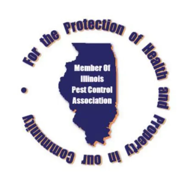 A logo for the illinois pest control association