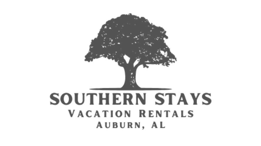 Southern Stays Vacation Rentals logo with a tree and text: Auburn, AL