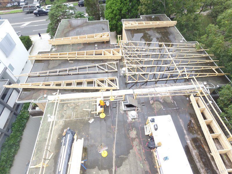 Construction of new roof