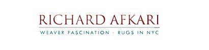 The logo for richard afkari weaver fascination rugs in nyc