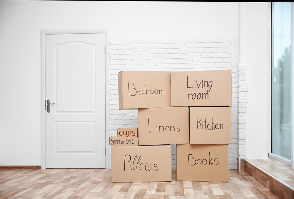 Moving Boxes With Label
