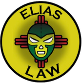 A logo for elias law with a mask on it