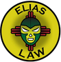 A logo for elias law with a mask on it