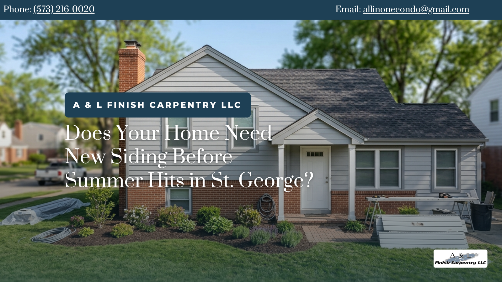Gray house with white trim and landscaped yard