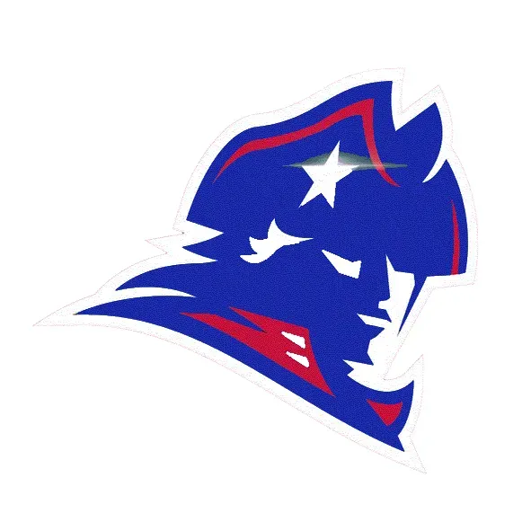 Blue and red Patriot head logo with a white star.