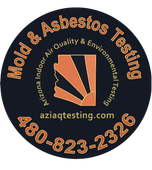 A logo for mold and asbestos testing in arizona