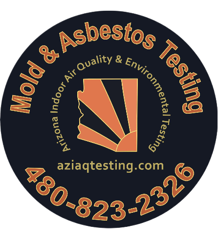 A logo for mold and asbestos testing in arizona