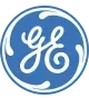 GE logo: Blue circle with stylized