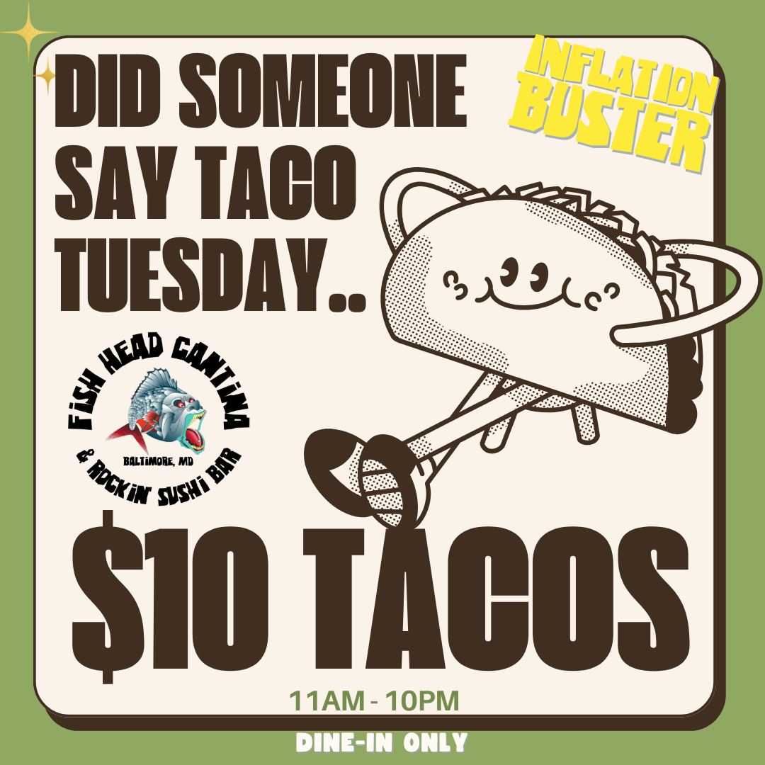 Fish Head Cantina Taco Tuesday Special Flier