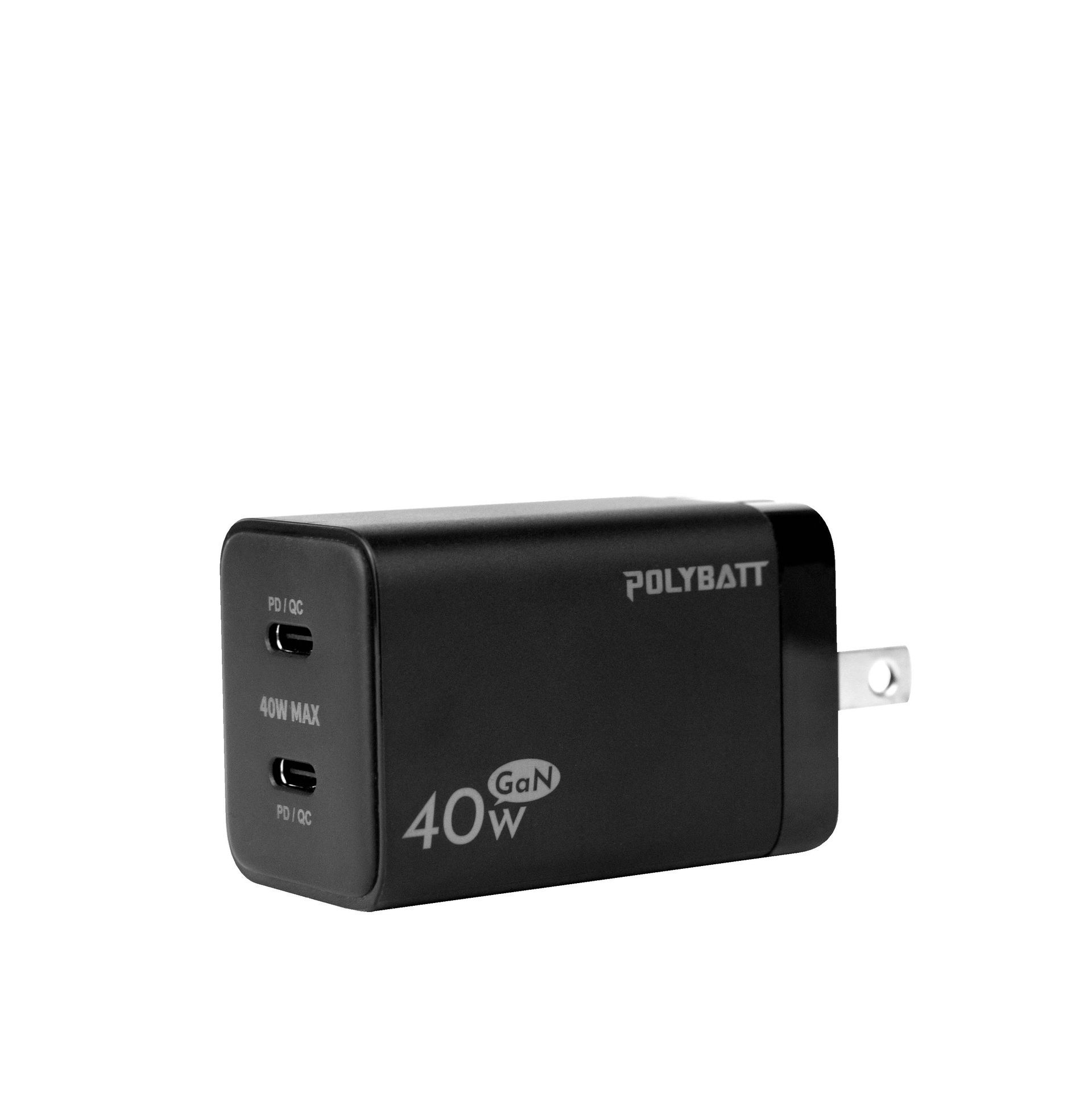 GAN06-40W 40W 氮化鎵 GaN 雙孔 PD 極速充電器 黑—4712631262844 白—4712631262837