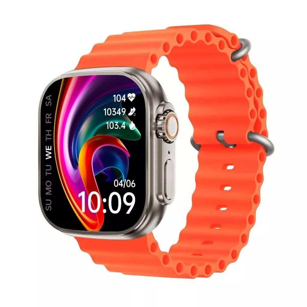 SW-B1500 全能觸控智慧手錶 ULTRA 外放喇叭 語音 簡訊 鬧鐘 運動記錄 日常防水 黑色/ 橘色